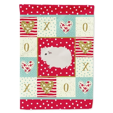 Carolines Treasures CK5430GF Merino Guinea Pig Love Flag Garden Size Small multicolor