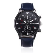 Weicam 6 Pcs Wholesale Watches Men Retro Leather Strap Watch Analog Quartz Wrist Watches