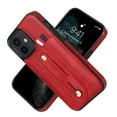 thumbnail image 2 of Nalacover Case for iPhone 15 Plus Wallet Case with Loop Finger Strap Hidden Card Slots Holder, Premium PU Leather + TPU Shockproof Lens Protection Cover for iPhone 15 Plus, Red, 2 of 7