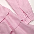 thumbnail image 6 of Auroural Girls Long Sleeve Shirt Dress Lapel Button Tiered Ruffle Dress Waist Casual Kids Outfit, 6 of 9
