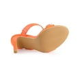 thumbnail image 6 of BLISSFUL STEP Women's Glitter Rhines Stiletto Heel Sandals Orange 5, 6 of 8