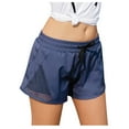 thumbnail image 2 of BECLOTH Women's Solid-Color Sports Yoga Quick-Dry Hollow-Out Running Shorts Pants, 2 of 7