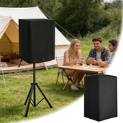 Waterproof Oxford Cloth Speaker Dust Cover – Heavy-Duty Audio Protective Cover, Black Outdoor Speaker Shield for Home, Parties, Garden & Audio Events