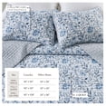 thumbnail image 3 of Floral Quilt Set - Lightweight, Soft, All-Season - 2-Piece Reversible Floral Bedding Set (Twin / Twin XL, English Garden Blue), 3 of 6