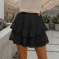 thumbnail image 5 of SOMER Womens Skorts Flowy Mini Ruffle Skort Boho Crochet Tiered Casual Summer Skirt with Shorts Underneath, 5 of 6
