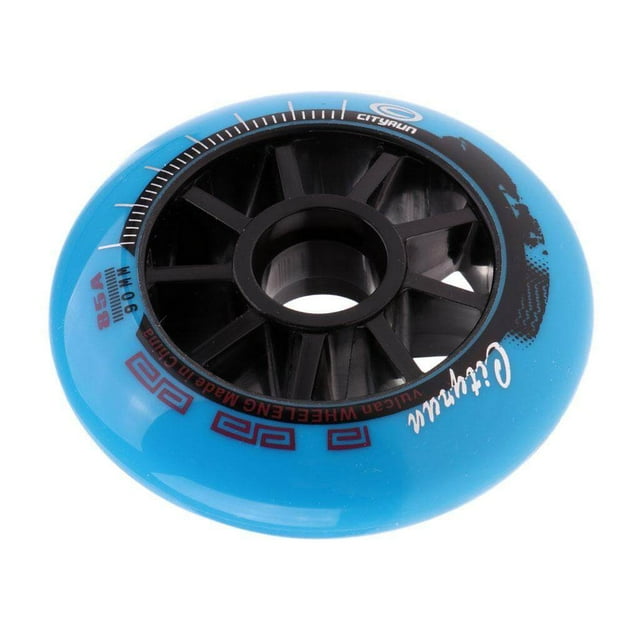 thinsony Speed Skating Wheels Outdoor Indoor Inline Skate Wheels Tool 90mm Blue