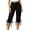 01 Black, variant on Women's Laceup Hem Cargo Capris Straight Leg Lightweight Summer Loose Streetwear Hiking Pants with Pockets