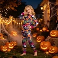 thumbnail image 2 of 3-4 Years Tween Halloween Gir Long Sleeved T Shirt And Plaid Pants Two Piece Set Halloween Pajama Pants Halloween Pajamas Kids, 2 of 9