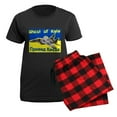 thumbnail image 5 of CafePress - Distressed, 80S Style, Ukraine, Ghost Of Kyiv, Zel - Women's Short Sleeve Print T-Shirt and Pants Dark Cotton Pajama Set, 5 of 7