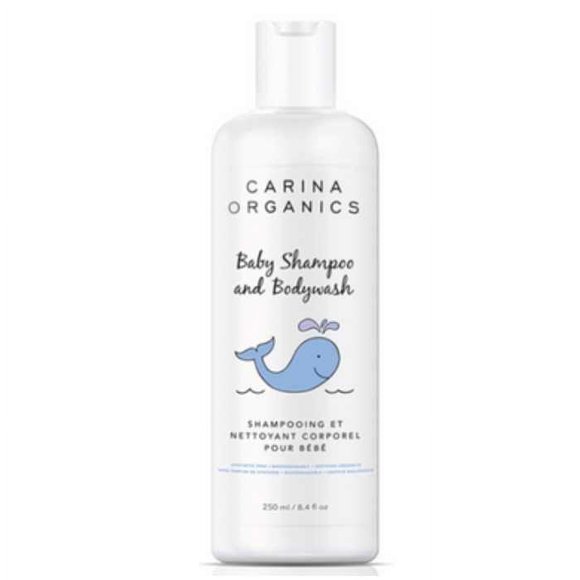 Carina Organics - Shampooing & Gel Douche pour Bébé, 250ml / Plusieurs Parfums