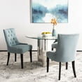 thumbnail image 2 of SAFAVIEH Abby 19''H Tufted Side Chair, Set of 2, Sky Blue/Silver Nail, 2 of 7