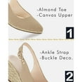 thumbnail image 3 of Womens Wedge Sandals Espadrilles Closed Toe Slingback Buckle Strap Comfortable Casual Summer Wedges Shoes, 3 of 4