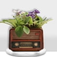 thumbnail image 2 of Adorno Creativo En Forma De Radio, Maceta De Flores De Radio De Estilo Retro, Maceta Suculenta De Resina En Forma De Radio Multifunción Para Mesa De Escritorio Kearding HA015604-00, 2 of 7