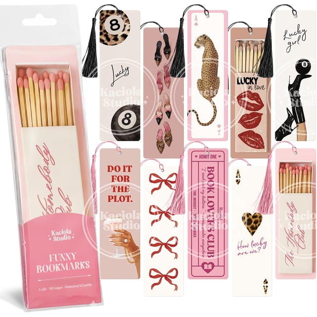 Marcadores de libros Kaciola Studio Sassy 10 piezas para amantes de la lectura