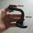 thumbnail image 2 of 5 Pcs Supports Muraux Peints Noirs pour Main Courbée en Acier Inoxydable, 2 of 7
