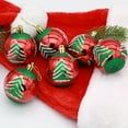 thumbnail image 4 of 6Pcs 6cm Christmas Tree Ball Matte Boxed Unbreakable Electroplating Glitter Festival Prop Plastic Colored Drawing  Party Decor Ball Pendant for Festival, 4 of 8