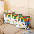 thumbnail image 4 of Erosebridal Building Blocks Cushion Covers for Sofa, Rectangle Geometry Throw Pillow Covers for Bed, 24x24, Cartoon Decor, 4 of 7
