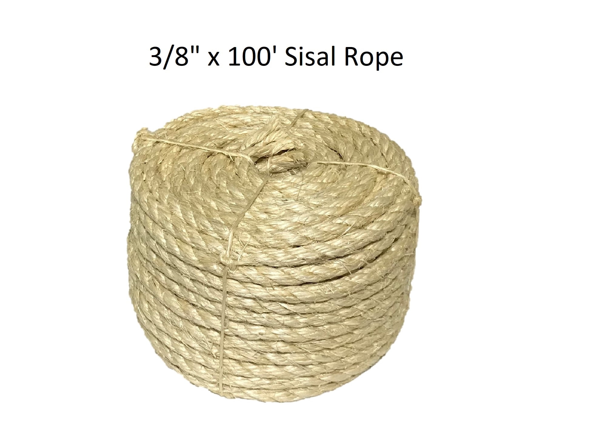3/8" x 100' Natural Sisal Rope Cat Scratching Post Claw Control Toy Crafts