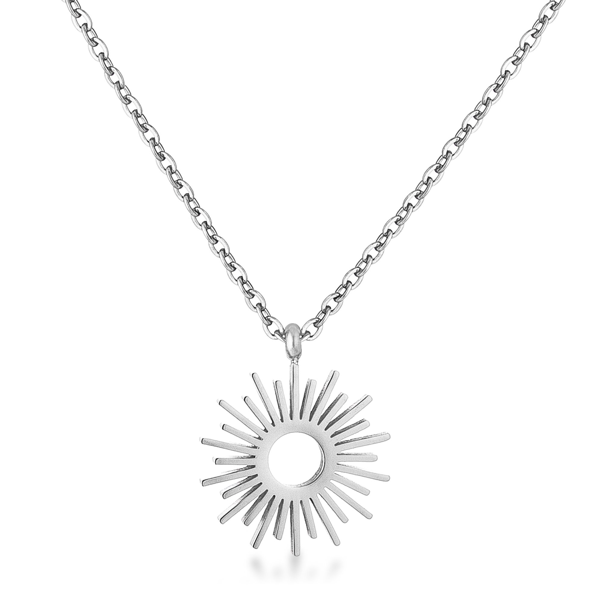 Silvertone Sunburst Necklace - Walmart.com