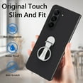 thumbnail image 3 of Dteck for Galaxy Z Fold 7 Case with Built-in Screen Protector, Metal Ring Holder Stand Shockproof Slim Hard PC Protective Phone Cover for Samsung Galaxy Z Fold7,Black, 3 of 8