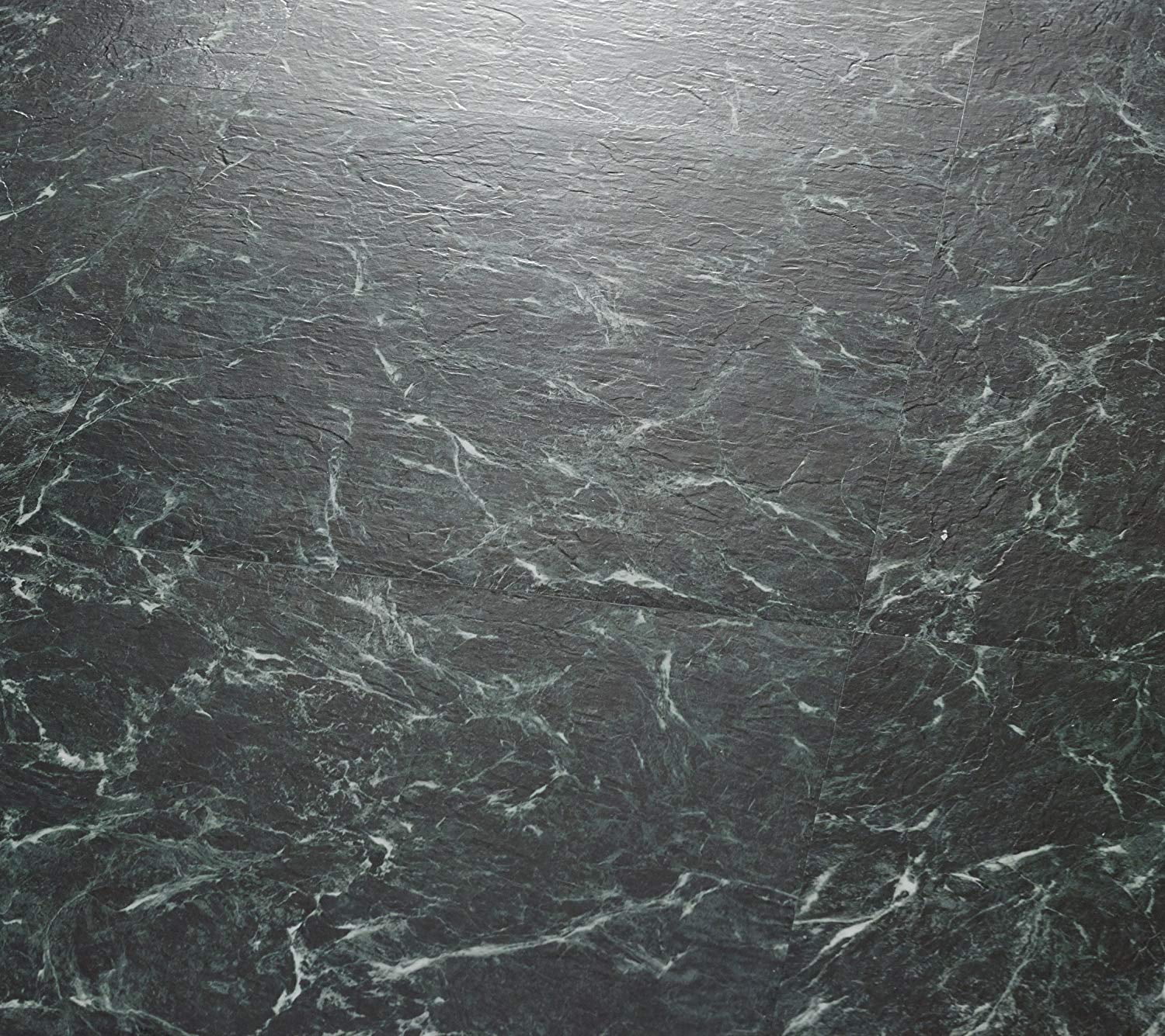PowerSellerUSA Majestic 2mm 18"x18" Vinyl Tile, Verde Green Marble 1-Pack (10 Tiles) Self-Adhesive Peel & Stick Flooring, Waterproof Stone-Look for Kitchen Bathroom Basement