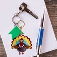 thumbnail image 6 of Jiibva Cute Turkey Key Cover PU Keychain with Playful Design Practical Key Holder Stylish Bag Charm Pendant, 6 of 7