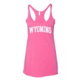 thumbnail image 2 of Wild Bobby State of Wyoming College Style Women Tri-Blend Racerback Tank Top, 2 of 6