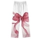 thumbnail image 5 of Puntoco Conjuntos de pijama cómodos para mujer, moda informal para mujer, estampado de lazo navideño, manga larga, pantalones, pijama, traje, 5 of 5