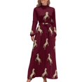 thumbnail image 2 of Vestido largo Gold Horse, vestido para mujer, vestidos largos de verano para mujer, 2 of 5