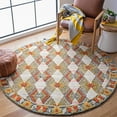 thumbnail image 2 of SAFAVIEH Trace Adrasteia Geometric Area Rug, Blue/Ivory, 4' x 4' Round, 2 of 7