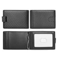 thumbnail image 3 of Ford Mustang 50 Years Black Slim Real Leather Carbon Fiber Patterns RFID Blocking Bi-fold Wallet, 3 of 7
