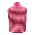 thumbnail image 4 of Womens Striped Sherpa Vest Warm Sleeveless Zip Jacket Fall Winter Outfits (Watermelon Red XXL), 4 of 4