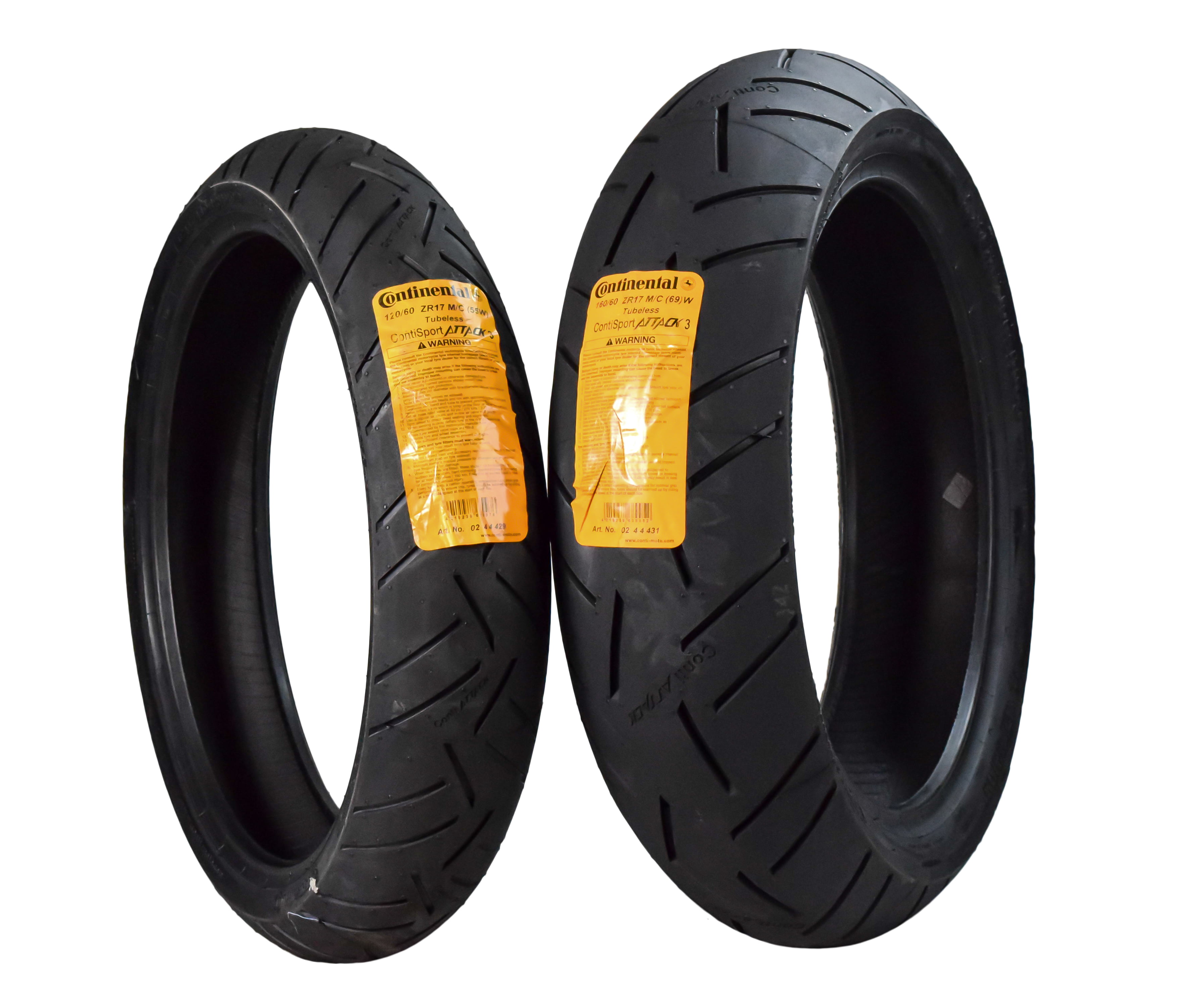120/60ZR17 Continental Sport Attack 3 Front Tire 