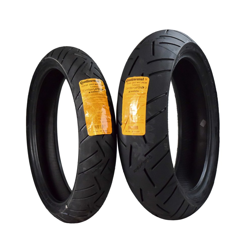 Continental Sport Attack 3 120/60ZR17 Front 160/60ZR17 Rear Motorcycle