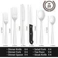 thumbnail image 2 of 24-Piece Stainless Steel Flatware Set for 4, Mirror Polished Silverware Set with Steak Knives - Dishwasher Safe Kitchen Utensils for Home, Wedding, Restaurant, 2 of 5