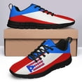 thumbnail image 4 of Puerto Rico Shoes Men Women Running Tennis Shoes Breathable Casual Puerto Rico Flag Sneakers Black Size 8, 4 of 5
