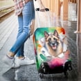 thumbnail image 3 of Funny Watercolor Adorable Belgian Malinois Peeking Through Torn Paper Effect Travel Luggage Cover Sheepdog Dog Lover Gifts Suitcase Dust Protective Decor - 00026, 3 of 5