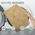 thumbnail image 4 of Home Weavers Waterford Collection Bathroom Rug 100% Cotton Tufted Bath Rug, Soft Absorbent Bath Rugs, Non-Slip Plush Bath Rug, Machine Wash Dry, bath Rugs for Bathroom Floor, 22"x60" Runner, Linen, 4 of 9