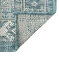 thumbnail image 3 of Unique Loom Outdoor Aztec Collection Area Rug - Chalca (2' 7" x 12' Runner Aqua/Ivory), 3 of 7