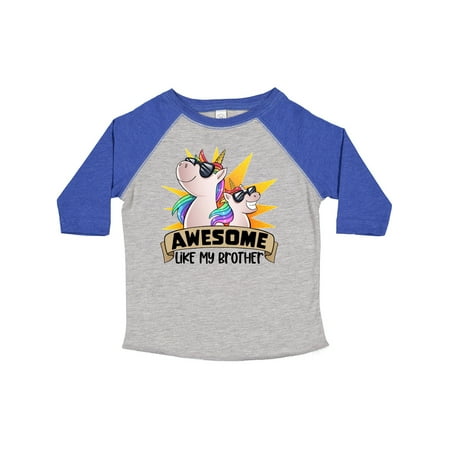 

Inktastic Awesome Like My Brother Cute Unicorn Family in Sunglasses Gift Toddler Boy or Toddler Girl T-Shirt