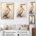 thumbnail image 4 of Designart "Tranquil Perch Of A Serene Pelican II" Pelican Floater Framed Canvas Prints, 4 of 5