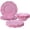 Pink, variant on 12 pcs Melamine Dinnerware Set, Elegant Scalloped Rim, Beaded Serving Plates and Bowls, Pearl Design, Durable Kitchen Dishes for Parties and Gatherings