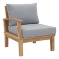 thumbnail image 5 of Modway Marina Modern Wood 5-Piece Patio Teak Sofa Set in Natural/Gray, 5 of 9