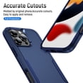 thumbnail image 2 of Dteck 3 in 1 for iPhone 16 Pro Case with Tempered Glass Screen Protector & Camera Lens Cover, Military Grade Protection Full Body Shockproof Rugged Protective Cover for iPhone 16 Pro,Blue, 2 of 6