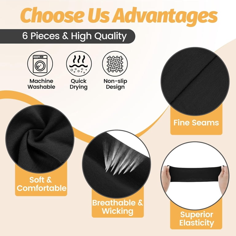 Headbands for Women - 6 Pack Wide Elastic Hair Bands  display picture 3
