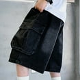 thumbnail image 5 of Wdgfv Boys Bootcut Jeans Boys Distressed Casual Shorts Lightweight Loose Fit Summer Five Pocket Side Pocket Comfortable Elastic Waist Hop Denim Shorts for Active Kids Black 8-9 Years, 5 of 8