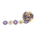 thumbnail image 2 of Cinta de encaje de 5 yardas y 25 mm para adornos de margaritas, ideal para manualidades y costuras. Amarillo morado, 2 of 9
