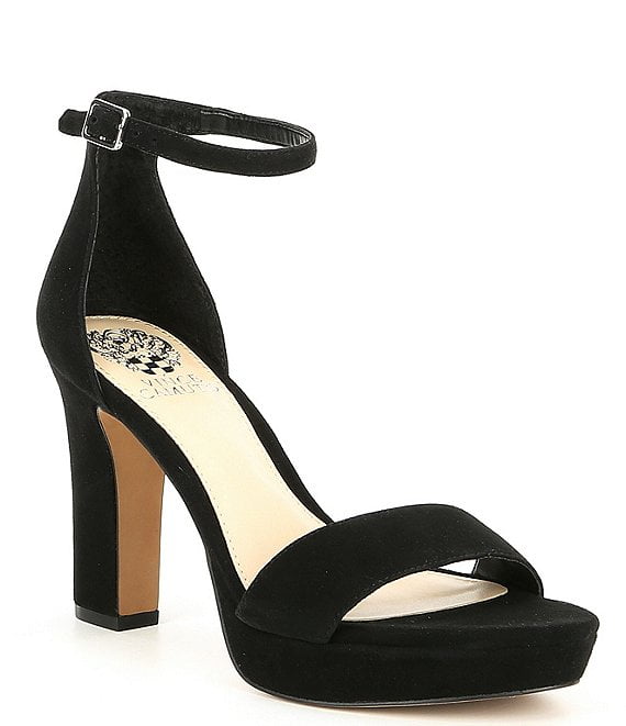 vince camuto black suede heels