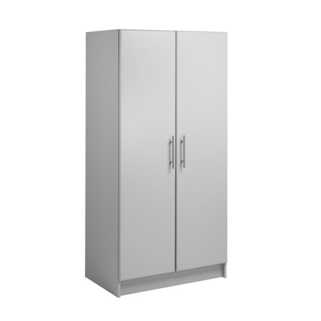 Prepac Elite 32 inch Wardrobe Cabinet Light Gray