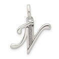 thumbnail image 1 of 925 Sterling Silver Dainty Letter N Initial Name Monogram Necklace Charm Pendant, 1 of 6